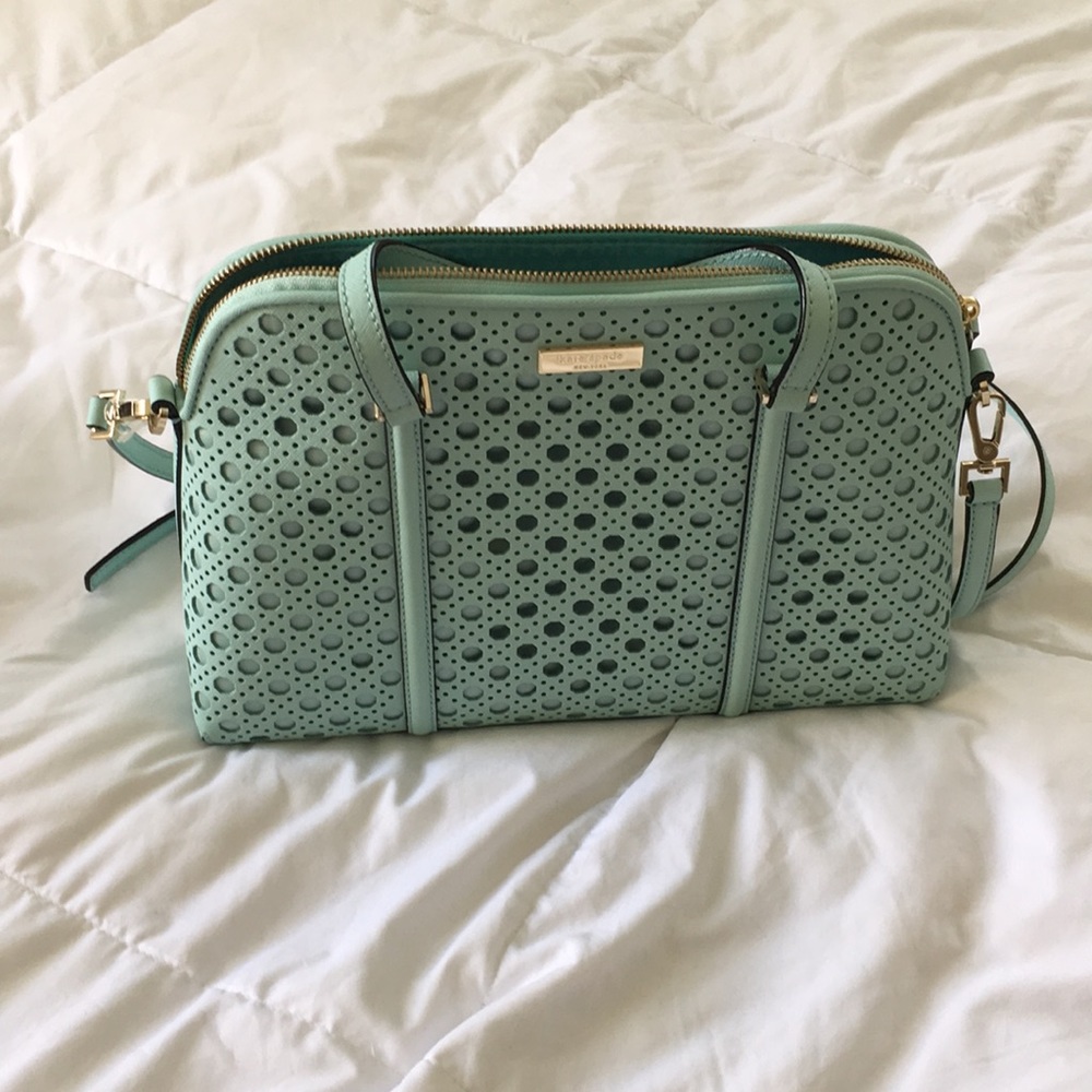 Kate Spade Mint Green Laser Cut Bag